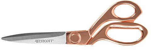 Westcott 16968 8-Inch Stainless Steel Rose Gold Scissors for Office and Home