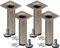 Stahlia Möbelfüße verstellbar (4er Set) Edelstahl Matt 8cm Höhe belastbar bis 50kg Sofafüße Schrankfüße Möbelbeine höhenverstellbare Füße Metallbeine