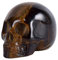 AITELEI 2 Natur Hand Geschnitzte Edelstein Skull Statue, Heilung Crystal Stone menschlichen Reiki Skull Figur Statue Skulpturen (Tigerauge)