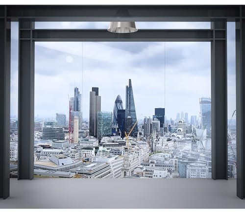 decomonkey Fototapete selbstklebend London Stadt City 294x210 cm XXL Selbstklebende Tapeten Wand Fototapeten Tapete Wandtapete klebend Klebefolie Fenster Panorama