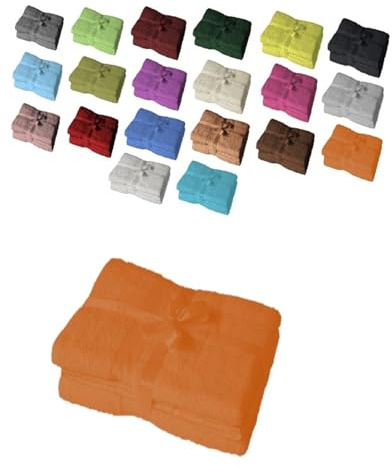 EXKLUSIV HEIMTEXTIL Duschtuch 2er Set 70 x 140 cm Terrakotta