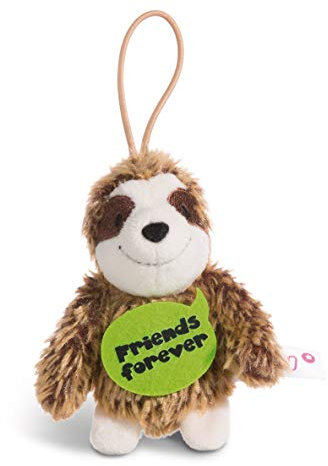 NICI 44856 Anhänger Faultier mit Spruch Friends Forever 8cm mit Loop, braun