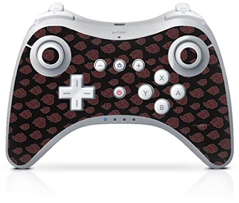 DeinDesign Skin kompatibel mit Nintendo Wii U Pro Controller Folie Sticker Akatsuki Naruto Shippuden Offizielles Lizenzprodukt