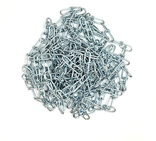 #1 X 15-FT Double Loop Chain, Bright Galvanized,155lbs Capacity, 15ft Clamshell Packing, Ideal for Gates, Porch Swings, Playground, Gymnasium, Padlock Chains, Boat Chains, and Fixture Hanging.