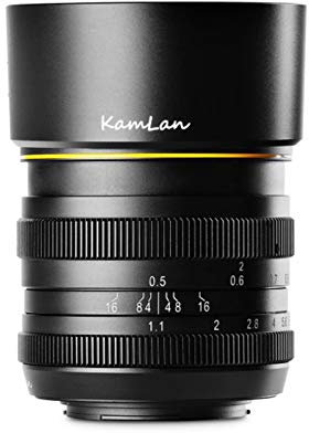 Kamlan Objectif 50 mm f1.1 APS-C à grande ouverture Mise au point manuelle Compatible avec appareil photo sans miroir M4/3