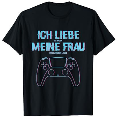 Lustige Zocker Gamer Valentinstag Geschenke Mann T-Shirt Schwarz S Klassische Passform Kurzarm Crew-Ausschnitt U-Ausschnitt Retro Vintage Retro Style Witziges Geschenk Farbvariante im Stoff