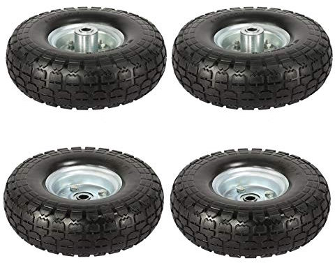 costoffs 10in Sack Truck Wheelbarrow Wheels, Trolley Cart Puncture Proof Wheel Tyre for Garden Trolley