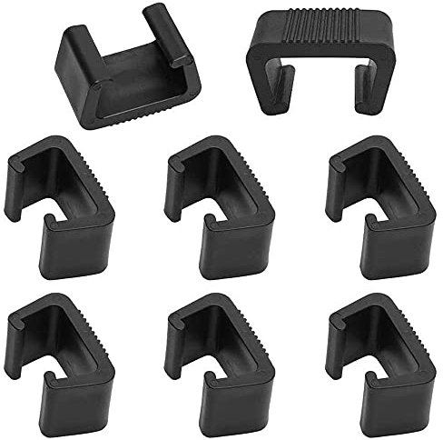 8 Stück Rattan Möbelklammern, Terrassen Setmöbel Clips, Möbel Sofa Clips, Kunststoff-Rattan-Sofa-Clips, Starke Kunststoff-Rattan-Sofa-Clips, für Rattanstühle, Gartensofa, Wohnzimmermöbel (Schwarz)