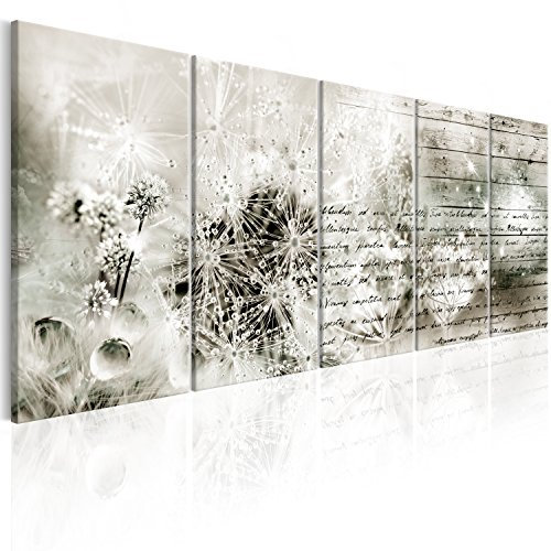 murando - Akustikbild Pusteblume 5 tlg - Bilder Akustikschaum Schallschutz Wand Deko Kunst Akustikpaneele Wandpaneele Schalldämmung Wandbild Schallabsorber Akustikplatten Blumen Abstrakt f-C-0172-b-p