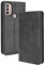 GOGME Coque pour Motorola Moto E20 / E30 / E40 Etui, Cuir Premium PU + TPU Housse Folio Flip Case, Cover Portefeuille ave ID Carte de Crédit Slot Fermeture Magnétique, Noir