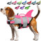 EMUST Giubbotto Salvagente Cane, Ristop Salvagente per Cani, Leggero Giubbotto Salvagente per Cani, Rosa Pura M