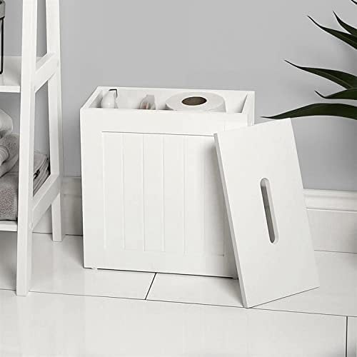 Homme Concept - Bathroom Storage Box - Bathroom Storage Unit - Multi-Purpose Organiser - Compact Bathroom Organiser, White Bathroom Floor Cabinet, Neat Small and Tidy for Bathroom Cleaning Products.