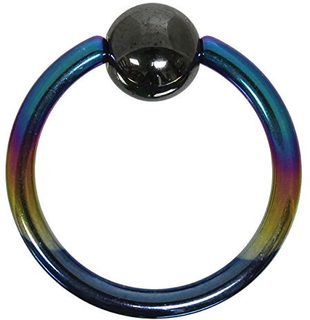 Klemmkugelring 1,0-1,6 mm aus G23 Titan - Piercing BCR - FARBWAHL - 49 Größen (Dicke: 1,6 mm | Innendurchmesser: 10 mm, Bunt)