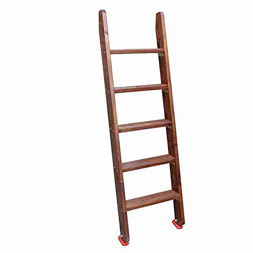 WDJBPSH Escalera Cama Litera Antiguo Escalera para Literas Gemelas, Tarea Pesada de Madera Escalera de 5 Peldaños para Casa Ático/Dormitorio/Biblioteca Usar, Carga 150kg
