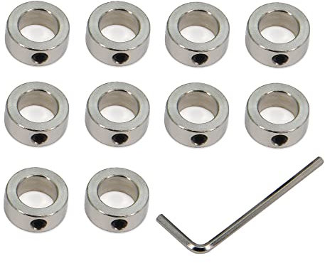 Befenybay 10 Stück Sicherungsring 12 mm Wellensicherungsring T12 Gewindesicherungsring für CNC-Teile (12 mm-Silber)