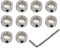 Befenybay 10 Stück Sicherungsring 12 mm Wellensicherungsring T12 Gewindesicherungsring für CNC-Teile (12 mm-Silber)