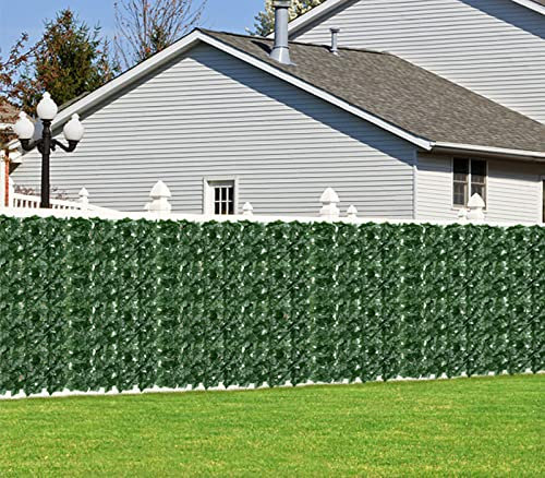 ELETTROFERROITALIA Siepe Artificiale Sintetica 1 x 3 metri Rotolo Rete Frangivista Frangivento Ornamentale con foglie Edera Finta Anticaduta per Ringhiera Terrazzo Balcone Giardino Esterno Verde