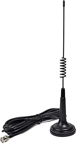 HYS 27MHz CB Antenna Magnet Mount Stainless Steel w/13ft Low-Loss RG58U Coaxial Cable, BNC Connector for Cobra Midland Uniden Anytone Handheld Portable CB Radio