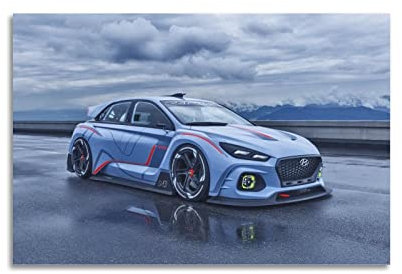 Sportwagen-Poster für Hyundai RN30 Rennwagen, dekoratives Gemälde, Leinwand, Wand- und Kunstbild, Familien-Schlafzimmer, 50 x 75 cm
