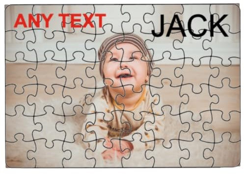Personalised A4 Photo Puzzle/Jigsaw- Add Any Photo/Text- Custom Photo on Jigsaw-Gift Family Entertainment Custom Photo Puzzle Personalized Game Memorable Keepsake Custom Message Brain Teaser