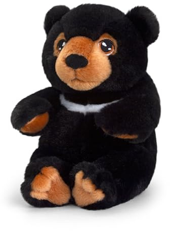 Keel Toys Kuscheltier schwarzer Bär 18cm nachhaltig recyceltes Plüsch