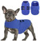 Queenmore Hundemantel Winter Fleece Warm Wintermantel Hund, Hundejacke Hundeweste Kleine Hunde, Hundepullover Dackel, Chihuahua, Bulldog, Greyhound, Blau, S