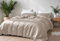 LINENWALAS Bamboo Bed Linen Set, Premium Bamboo Silk Duvet Cover Set with Pillowcase, 2-Piece Bedding Set, 135 x 200 cm Luxury, Soft, Cooling Quilt Cover (Taupe)