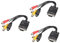 sourcing map Cavo da VGA a RCA, 3RCA + S-Video Adattatore Cavo VGA per TV PC Computer, Confezione da 3