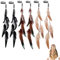 Boho Federn Haarschmuck Clip,Indianer Federn Haarschmuck,Hippie Federn Haarschmuck Clip,6PCS Clip Halloween Partyzubehör Halloween Kostüm Accessoires Halloween Kostüm Cosplay Zubehör