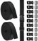 SLTAXAR Nylon Gurtband 20M x 2,5 cm Nylongurte mit 40 Paare Schnallen Nylongurt mit Schnalle Verstellbare Nylongurtband Schwarz Klippverschluss Rucksack Schnalle Ersatz für Rucksack Tasche Koffergurt