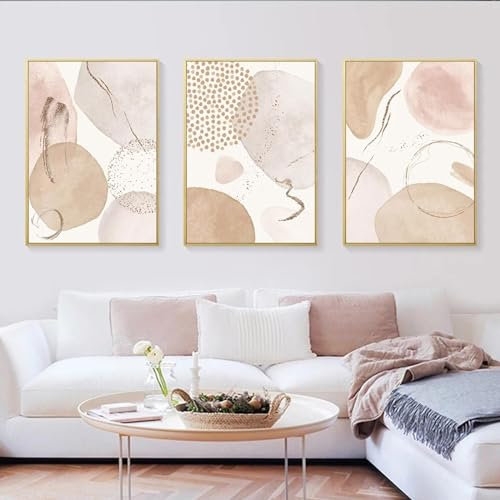 Boho géométrique bloc de couleur mur Gemälde affiches impressions abstraite toile peinture mur photos pour salon intérieur décoration de la maison 40x60 cm x 3 sans cadre