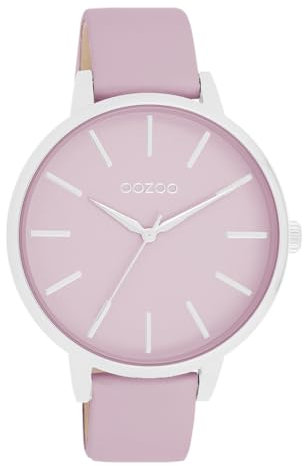Oozoo - Timepieces Damen Uhr Lilac | Armbanduhr Damen mit Lederarmband | Moderne Uhr für Frauen - Edle Analog Damenuhr in Rechteckig C11361 (42mm)