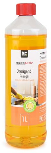 MICROACTIV Orangenöl Reiniger Konzentrat 1L - Allzweckreiniger & Fettlöser mit frischem Orangenduft - Universalreiniger Made in Germany