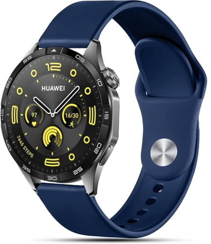 VELULYX Bracelet silicone pour Galaxy Watch 3 45mm/Gear S3 Frontier/S3 Classic/Galaxy 46mm, bracelet sport 22mm pour Huawei Watch GT 4/4 Pro/GT 3/3 Pro/GT 2 46mm/2 Pro/2e
