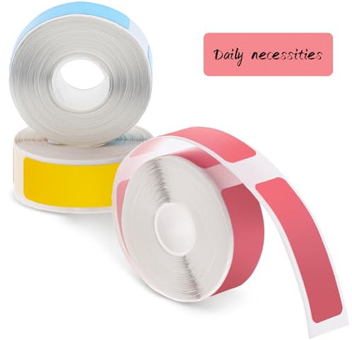 3 Rollen P21/P15 Etiketten,12 X 40 mm Etikettenband Adaptiertes Etikettendruckpapier Thermo Etikettenband Standard Laminiertes Büro Etikettierband Kompatibel Etikettenband Selbstklebende Etikettenband