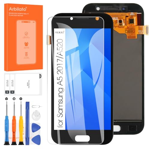 Arbilato Écran LCD pour Samsung Galaxy A5 2017 A520 - LCD Écran Tactile Display Numériseur Verre Capteurs Assemblée Remplacement Kit (Noir)