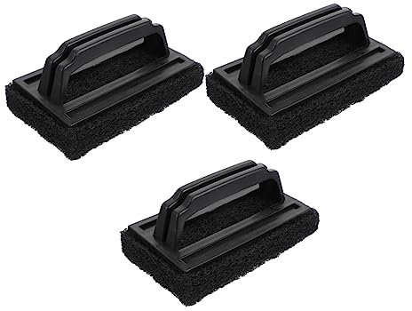 Veemoon Grille Barbecue Fonte Brosse Nettoyage, 3 PièCes Brosse Barbecue avec PoignéE Brosser Abrasive Napoleon Nettoyage en Profondeur pour ÉLiminer Graisse Et Crasse GéNéRal Accessoires De (Noir)