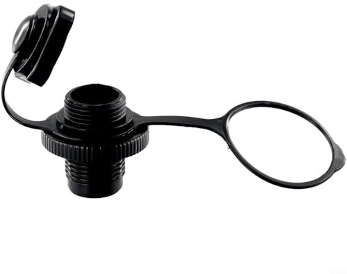 Eawfgtuw Valve de gonflage à vis à bouchon d'air en plastique noir 22 mm pour bateaux gonflables, kayaks, matelas gonflables, canoës, radeaux de piscine, canoës, canoës, canoës, canoës, canoës,