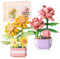 2 Mini Blumen Sukkulenten Bausteine Set, 367 Stück+317 Stück Blumen Klemmbausteine, Sukkulenten Blumenbonsai Bauspielzeugset, Botanical Baustein Blumenbauen, Kreatives Geschenk für Erwachsene Kinder