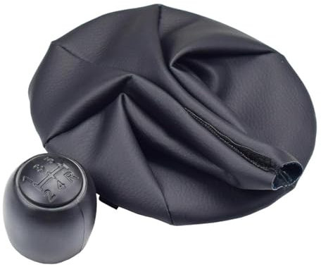 WEFOLCC Schaltknauf Schaltsack Manschette Für F&iat Für Panda 2003–2012/500/500C 2007–2013 Schaltknäufe(Black)