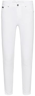 SOCCX Damen Jeans MI:RA Slim Fit Opticwhite, 30