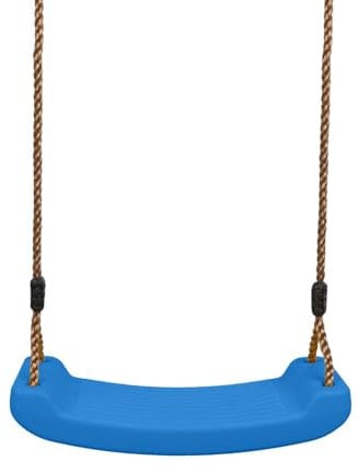 Kids Outdoor Swing Seat with Strong Braided Ropes & Length Control Hinge – Heavy-Duty Playground Swing for Ages 3-10 – 100kg Capacity – Clamp Fixation