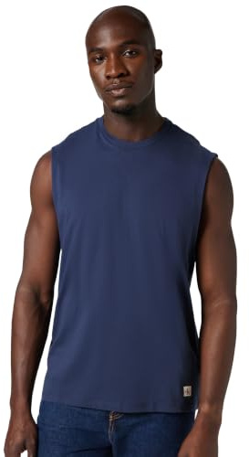 Calvin Klein Herren Tank Top Badge Muscle aus Baumwolle, Blau (Blue Nights), L