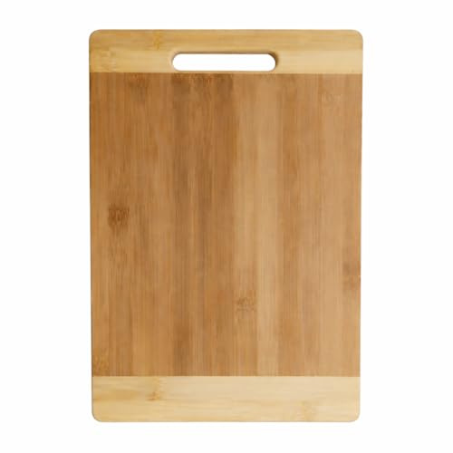 Tagliere in Bambù 32x22 cm con Manico – Antigraffio e Antibatterico – Ideale per Cucina – Idea Regalo Elegante per Festa della Mamma – Design Naturale