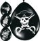 Folat 8237 8 Luftballons Piratenparty-Deko schwarz-Weiss Einheitsgröße