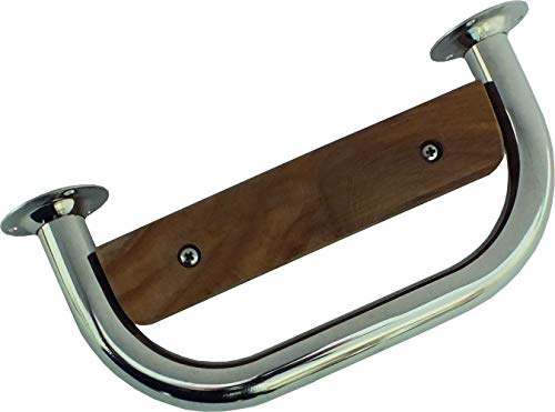 OSCULATI Edelstahl Aufstiegs-Stufe mit Teak für Boot oder Badeplattform