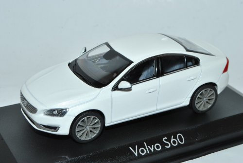 Norev Volvo S60 Limousine Weiss Typ Y20 2. Generation Ab Facelift 2013 1/43 Modell Auto mit individiuellem Wunschkennzeichen