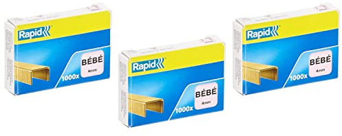 Rapid Box Rosa 1000 Heftklammern Bébé, kupferfarben