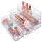 STORi SimpleSort 6-Piece Stackable Clear Drawer Organizer Set | 9 x 3 x 2 Rectangle Trays | Narrow Makeup Vanity Storage Bins and Office Desk Drawer Dividers | Made in USA