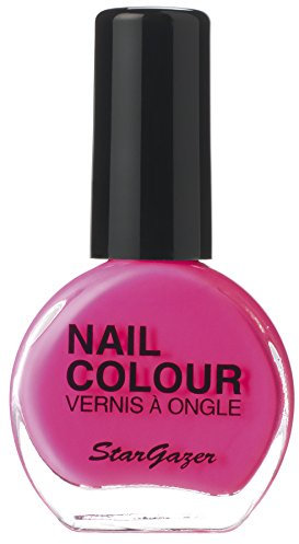 Neon Pink UV reactive nail polish. Bright nail polish that glows under uv neon light.